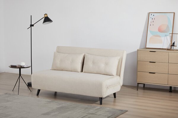 Rozkládací pohovka SMART MULTIFUNCTION 140 CM béžová manšestr
