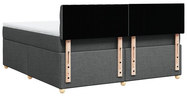 Box spring postel s matrací tmavě šedá 180x200 cm textil 3286767