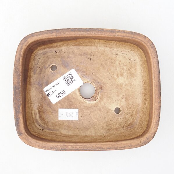 E-bonsai Keramická bonsai miska 14,5 x 11,5 x 4 cm hnědá