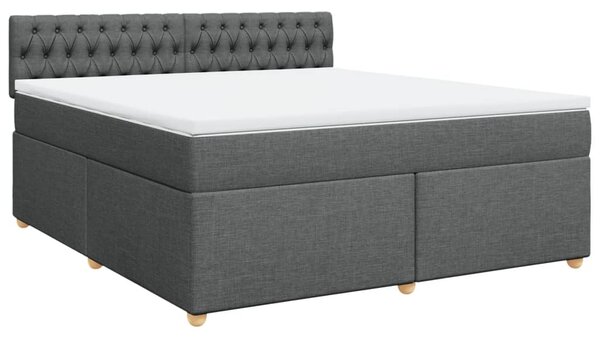 Box spring postel s matrací tmavě šedá 180x200 cm textil 3286767