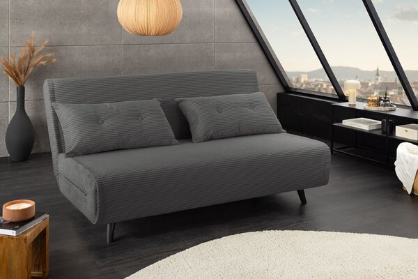 Rozkládací pohovka SMART MULTIFUNCTION 140 CM šedá manšestr