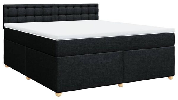 Box spring postel s matrací černá 180x200 cm textil 3286775