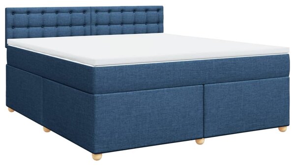 Box spring postel s matrací modrá 180x200 cm textil 3286779