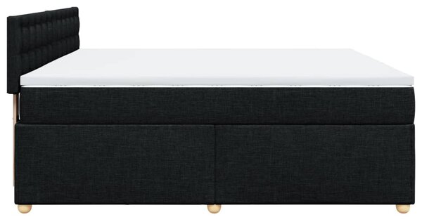 Box spring postel s matrací černá 180x200 cm textil 3286775