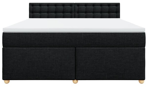 Box spring postel s matrací černá 180x200 cm textil 3286775