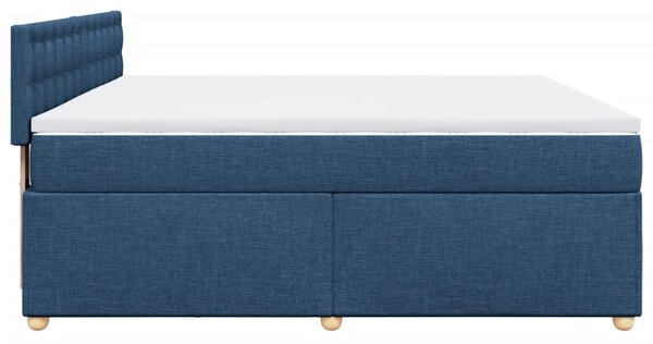 Box spring postel s matrací modrá 180x200 cm textil 3286779