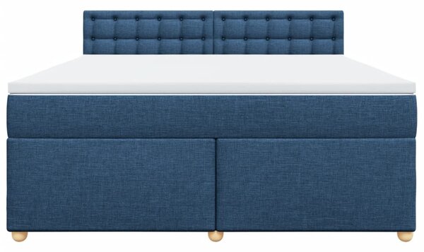 Box spring postel s matrací modrá 180x200 cm textil 3286779