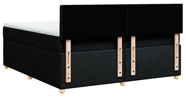 Box spring postel s matrací černá 180x200 cm textil 3286775