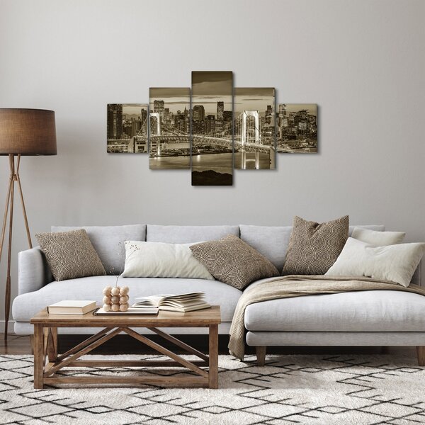 Obraz - Zlaté velkoměsto (125x70 cm)