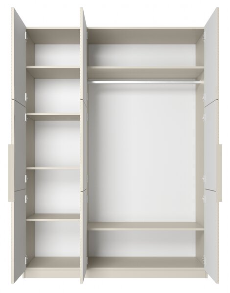 Skříň Asha 150 cm - kašmír / kašmírové kovové úchytky