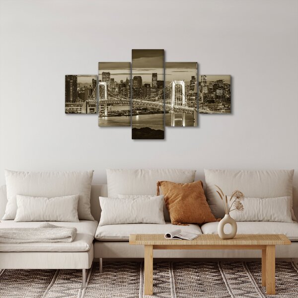 Obraz - Zlaté velkoměsto (125x70 cm)