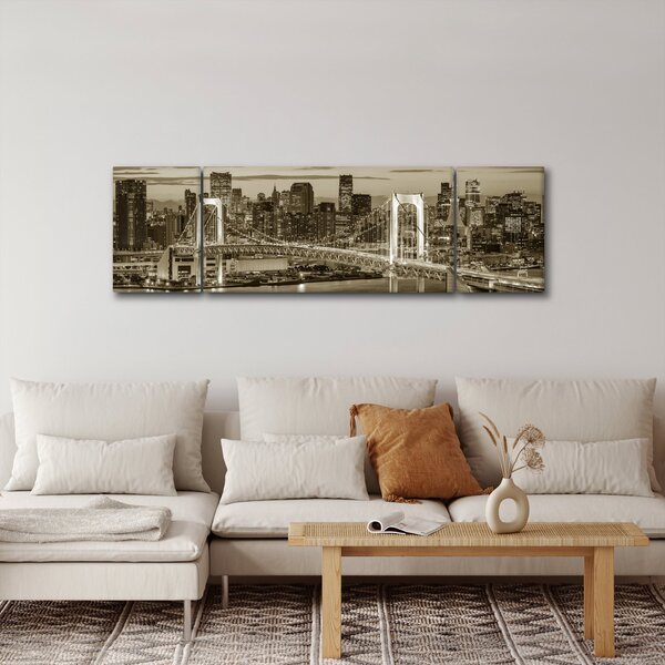 Obraz - Zlaté velkoměsto (170x50 cm)