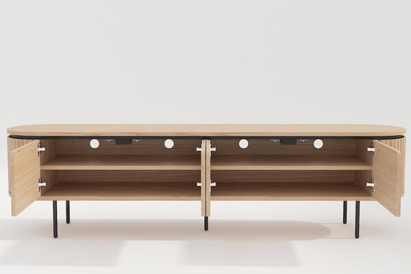 Televizní stolek ATELIER 200 CM dubová dýha Nábytek | Obývací pokoj | Televizní stolky