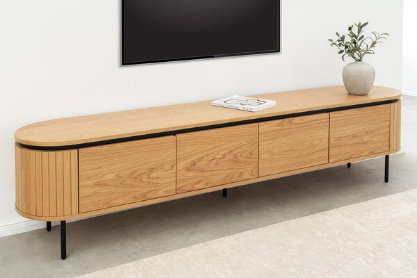 Televizní stolek ATELIER 200 CM dubová dýha Nábytek | Obývací pokoj | Televizní stolky