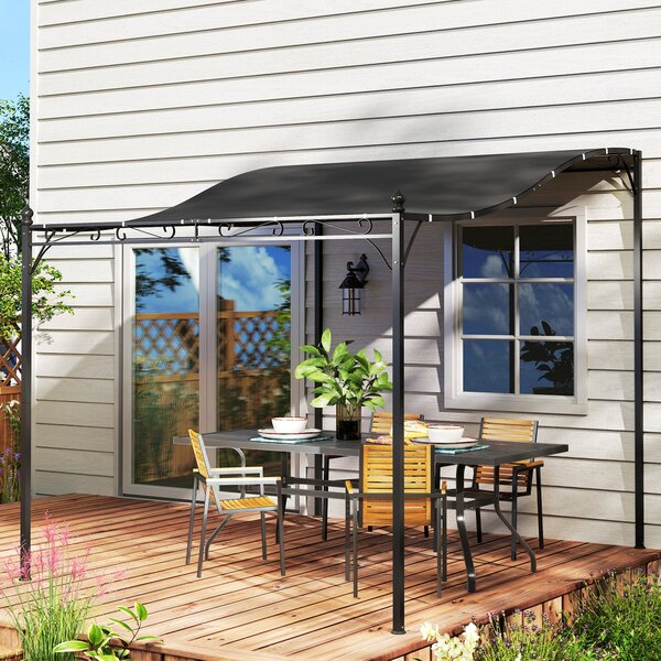 Outsunny Pergola s Laminovanou Střechou, Voděodolná Pergolová Markýza, Samostatně Stojící Zahradní Pergola pro Terasu a Zahradu přibližně 2,5x3x2,5 m