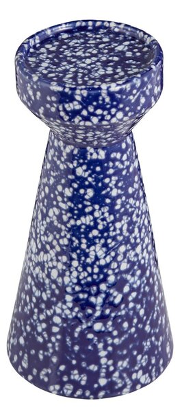 SPECKLE Stojan na sloupové svíčky 25 cm - tm. modrá