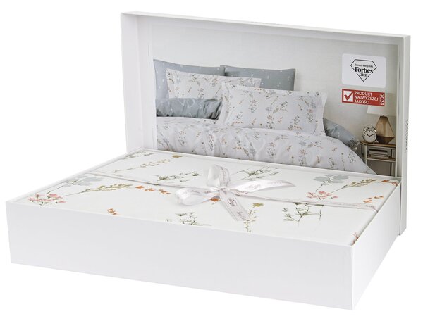 SATÉNOVÉ POVLEČENÍ LUXURY PREMIUM PERMELIS 160X200 CM, 2KS 70X80 CM KVĚTINY