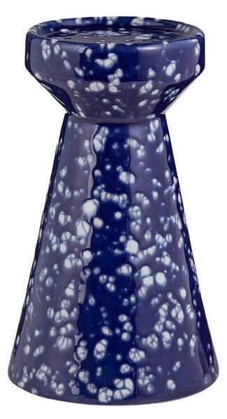 SPECKLE Stojan na sloupové svíčky 20 cm - tm. modrá