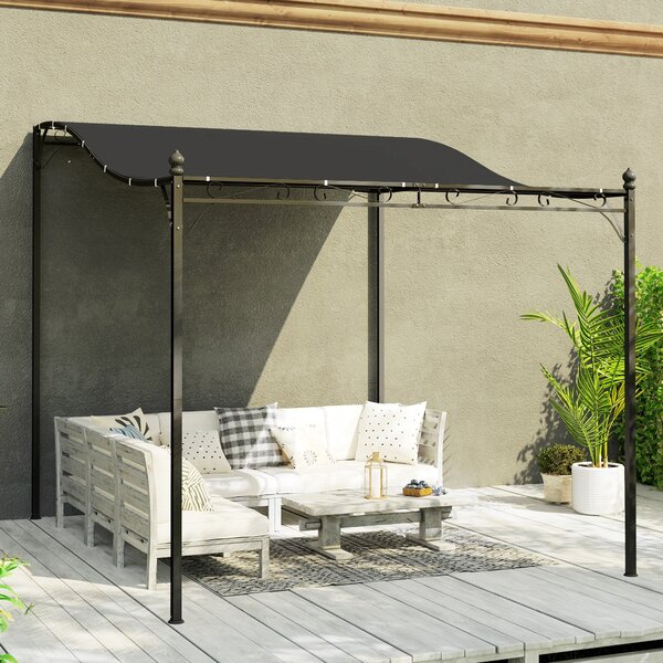 Outsunny Pergola s Laminovanou Střechou, Voděodolná Pergolová Markýza, Samostatně Stojící Zahradní Pergola pro Terasu a Zahradu přibližně 2,5x3x2,5 m
