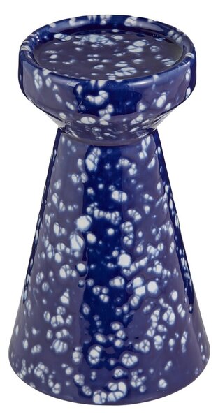 SPECKLE Stojan na sloupové svíčky 20 cm - tm. modrá