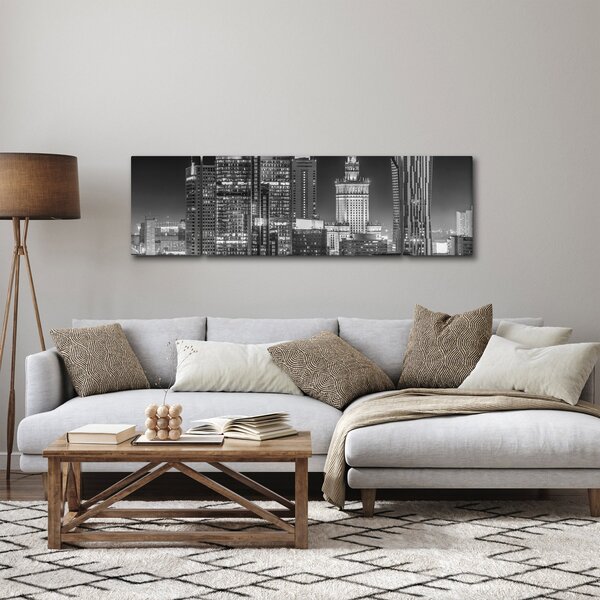 Obraz - Černobílý New York (170x50 cm)