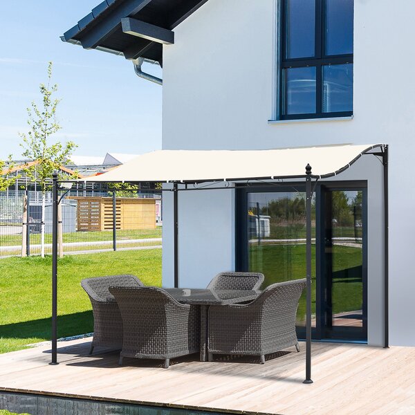 Zahradní pergola tent Outsunny s kovovým pláštěm 297x297cm | Aosom