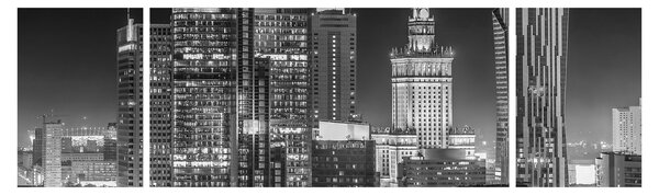 Obraz - Černobílý New York (170x50 cm)