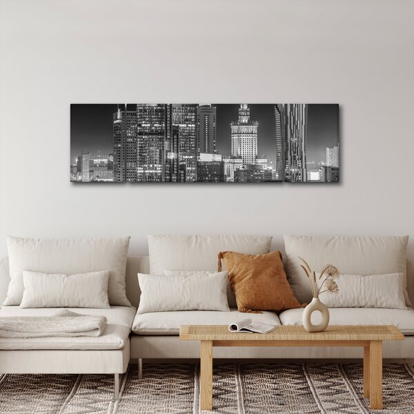 Obraz - Černobílý New York (170x50 cm)