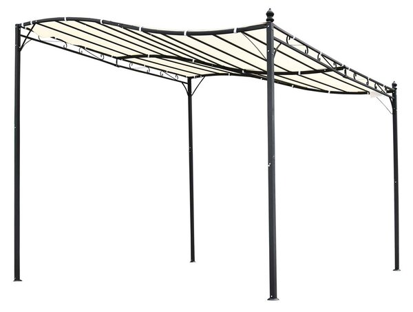 Zahradní pergola tent Outsunny s kovovým pláštěm 297x297cm | Aosom
