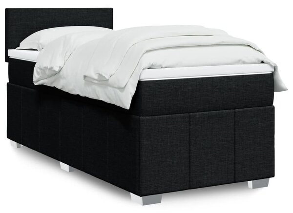 Box spring postel s matrací černá 80 x 200 cm textil 3286890