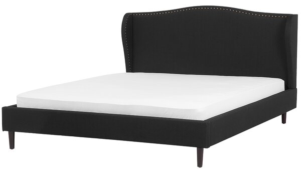 Čalouněná černá postel 180x200 cm COLMAR