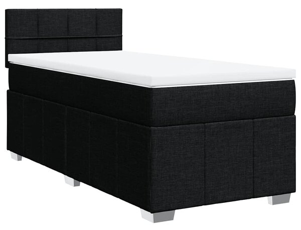 Box spring postel s matrací černá 80 x 200 cm textil 3286897