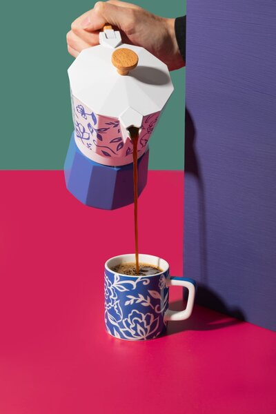 French Press konvice na kávu La Cafetière / Blu Fiorato 1 l