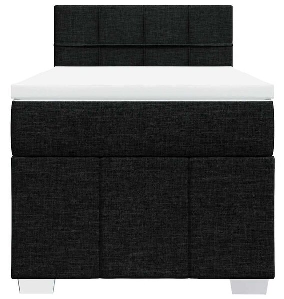 Box spring postel s matrací černá 80 x 200 cm textil 3286897