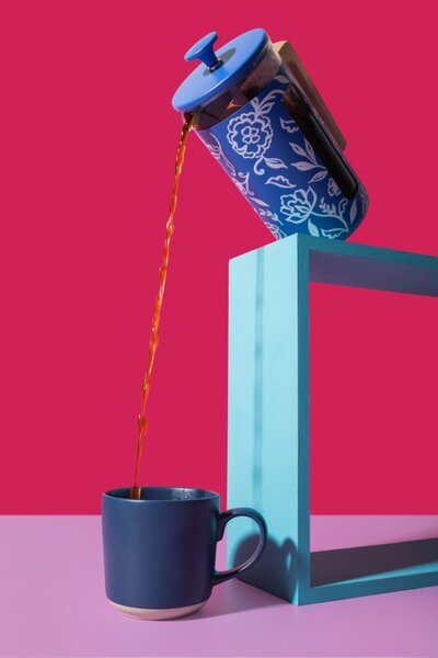 French Press konvice na kávu La Cafetière / Blu Fiorato 1 l
