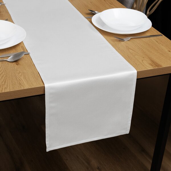 Biante Saténový běhoun na stůl polyesterový Satén LUX-011 Stříbrný 20x120 cm