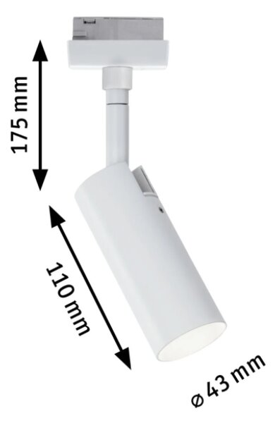 Paulmann 95507 Tubo, spot pro Urail system, 1x5W LED 3000K, matná bílá