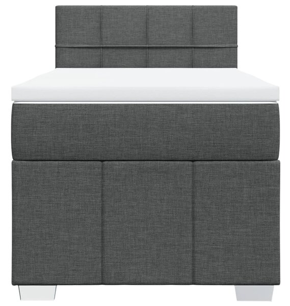 Box spring postel s matrací tmavě šedá 80 x 200 cm textil 3289196