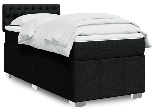 Box spring postel s matrací černá 80 x 200 cm textil 3286904