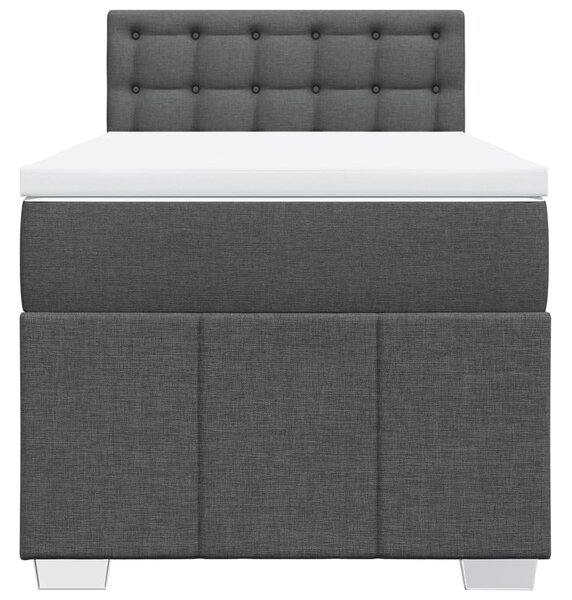 Box spring postel s matrací tmavě šedá 80 x 200 cm textil 3289210