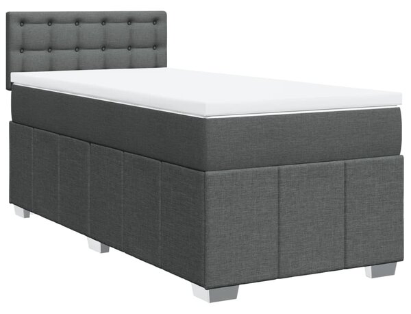 Box spring postel s matrací tmavě šedá 80 x 200 cm textil 3289210