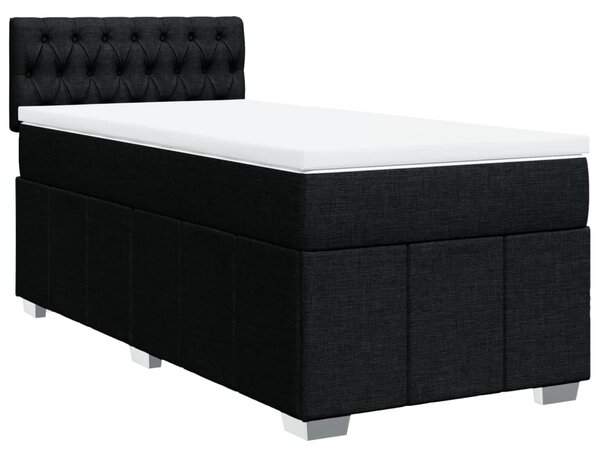 Box spring postel s matrací černá 80 x 200 cm textil 3286904