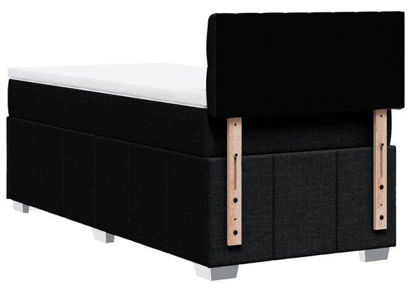 Box spring postel s matrací černá 80 x 200 cm textil 3286904