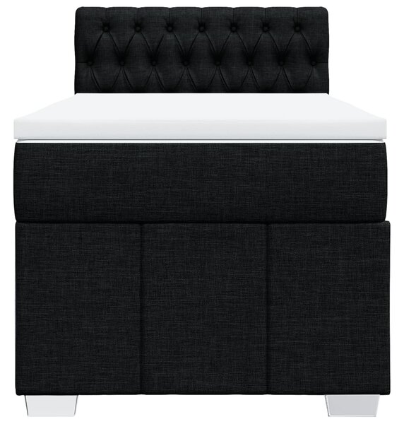 Box spring postel s matrací černá 80 x 200 cm textil 3286904
