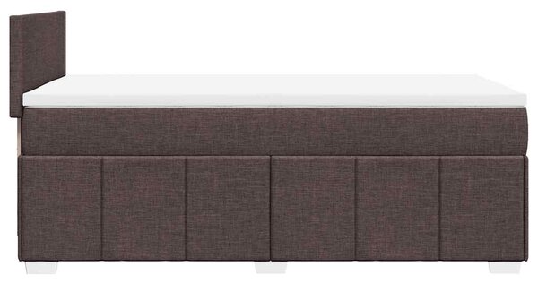 Box spring postel s matrací tmavě hnědá 90x200 cm textil 3289247