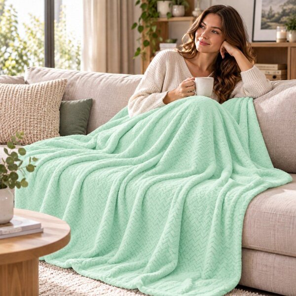 Deka 200x220 cm SPRINGOS Splendit HA7157 světle zelená