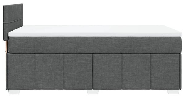 Box spring postel s matrací tmavě šedá 80 x 200 cm textil 3289196