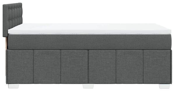 Box spring postel s matrací tmavě šedá 80 x 200 cm textil 3289210