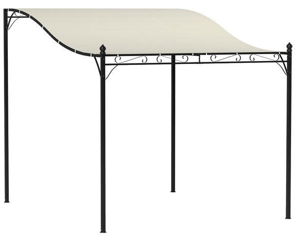 Outsunny Pergola s přístřeškem, voděodolná markýza, volně stojící zahradní altán pro patio, sluneční přístřešek pro zahradu přibližně 2,5x3x2,5 m Krém