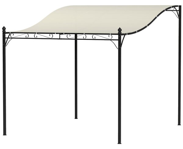 Outsunny Pergola s přístřeškem, voděodolná markýza, volně stojící zahradní altán pro patio, sluneční přístřešek pro zahradu přibližně 2,5x3x2,5 m Krém